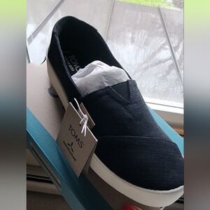 TOMS Black Slip-On Shoes